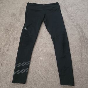 Virus Black Women's Leggings with Gray Accents